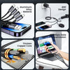 USAMS SJ739 1.2m 4 in 1 Type-C Fast Charging Cable(Titanium Gray)