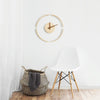 14 inch Transparent Floating Wall Clock Wooden Clocks Home Living Room Wall Decoration