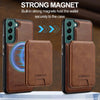For Samsung Galaxy S21 5G LC.IMEEKE L3 Series Detachable RFID Card Bag Magsafe Phone Case(Brown)