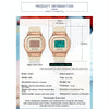 SANDA 9006 LED Digital Display Square Dial Sports Electronic Watch for Men and Women(Black Rose Gold)