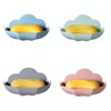 Cloud-shaped Soap Box Drain-free Wall-mounted Cute Soap Rack(Blue)