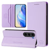 For Samsung Galaxy S23+ 5G RC01 Dual-Folded Magnetic Suction RFID Leather Phone Case(Light Purple)