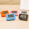 Portable Pocket Sized Digital Electronic Travel Alarm Clock Automotive Electronic Luminous Stopwatch LCD Clock(White)
