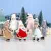 Christmas Wool Plush Doll Ski Girl Decorative Pendant(Khaki)