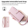 For Samsung Galaxy S25 5G Sheep Texture Cross-body Zipper Wallet Leather Phone Case(Pink)