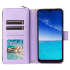 For Samsung Galaxy A13 5G / 4G Nine-card Slots Zipper Wallet Bag Leather Phone Case(Purple)