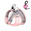 Breathable Mesh Dog Harness with Leash, Pink, M, 2m Lead