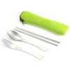 Three-Piece Outdoor Cutlery(Fluorescent green)