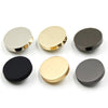 Black 100 PCS Flat Metal Button Clothing Accessories, Diameter:11.5mm