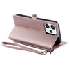 For Redmi 12 5G / 12 4G Wallet Multi-card Slot Leather Phone Case with Lanyard(Rose Gold)