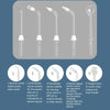 350ML Water Tank Oral Irrigator Rechargeable 5 Gear Adustable Water Flosser, Spec: White+Gray Tank