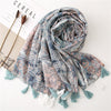 180 X 85cm  Women Cotton And Linen Scarf Retro Splicing Bohemian Printed Silk Shawl SL1909-021
