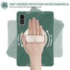 For Xiaomi Redmi Pad Pro 12.1 Rotatable Holder Silicone Hybrid PC Tablet Case with Shoulder Strap(Emreald Green)