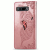 For Asus ROG Phone 3 ZS661KS Butterfly Love Flower Embossed Horizontal Flip Leather Case with Bracket / Card Slot / Wallet / Lanyard(Rose Gold)