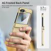 For Samsung Galaxy Z Flip5 Integrated AG Frosted Vacuum Plating Phone Case(Gold)