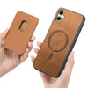 For Samsung Galaxy A06 4G Retro Magsafe Card Bag PU Back Cover Phone Case(Brown)