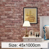 Brown Brick Creative 3D Stone Brick Decoration Wallpaper Stickers Bedroom Living Room Wall Waterproof Wallpaper Roll, Size: 45 x 1000cm