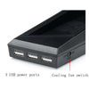 Game Console Radiator And Dual Handle Charging Base For PS4 / PS4 Slim(Black)