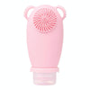 100ml Travel Cleaning Lotion Dispenser Bottle With Washing Brush Cosmetic Shampoo Storage Bottle(Light Pink)