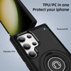 For Samsung Galaxy S23 Ultra 5G Ring Holder Magnetic Phone Case(Black)