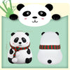 Cute Panda Night Light USB Charging Touch Control Colorful Silicone Bedside Lamp(Big Eyes)