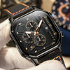 OLEVS 9950 Square Multifunctional Men Quartz Watch(Black)