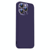 For iPhone 14 Pro Nano Lens Cover Liquid Silicone Phone Case(Dark Purple)