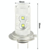 H7 60W White 12 CREE LED Fog Light for Vehicles, DC 12-30V