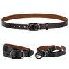 ZK--052 Soft and Wear-resistant Fine Cowhide Belt with Pin Buckle, Length: 100cm(Black)