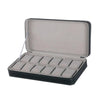 12 Bit Zipper Watch Box Storage Display Box PU Zipper Bag Watch Box(Black)