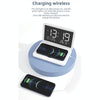 SY-118 15W Foldable Mirror Surface Perpetual Desk Calendar Clock Wireless Charger with Alarm Clock & Three-level Brightness Adjustable Function(Black)