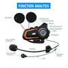 WUPP CS-1412B1 Bluetooth 5.1 S2 Motorcycle Helmet Full Duplex Bluetooth Intercom Headset Earphone(Orange)