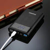 HAWEEL DIY 4x 18650 Battery (Not Included) 12000mAh Dual-way QC Charger Power Bank Shell Box with 2x USB Output & Display,  Support QC 2.0 / QC 3.0 / FCP / SFCP /  AFC / MTK / BC 1.2 / PD(Black)