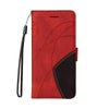 For Samsung Galaxy A26 5G Global Dual-color Splicing Flip Leather Phone Case(Red)