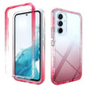 For Samsung Galaxy A54 5G Shockproof Clear Gradient PC + TPU Phone Case(Red)