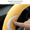 Car Steering Wheel Cartoon Short Fluff Handle Cover, Size: 38cm(Red Round)