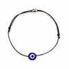 Lucky Evil Eye Bracelets For Women 6 Colors Handmade Braided Rope Lucky Jewelry Red Bracelet Female(Black)