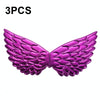 3 PCS Children Prom Dress Up Wings Elf Colorful Wings Party Costume Props(Deep Purple)