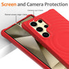 For Samsung Galaxy S25 Ultra 5G Wave Texture MagSafe Magnetic Liquid Silicone Phone Case(Red)