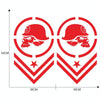 2 PCS/Set D-739 Skull Pattern Car Modified Decorative Sticker(Red)