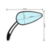 SF104 Motorcycle Modified Retro Rearview Mirror Reflective Mirror(Black)