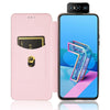 For Asus Zenfone 7 ZS670KS / ZenFone 7 Pro ZS671KS Carbon Fiber Texture Horizontal Flip TPU + PC + PU Leather Case with Card Slot(Pink)
