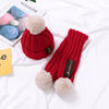 MZ8567 2 in 1 Children Knitted Hat Autumn And Winter Warm Baby Wool Hat + Children Scarf Neck Suit, Size: Free Size(Red)