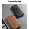 For Samsung Galaxy A56 5G NILLKIN QIN Series Pro Sliding Camera Cover Design Leather Phone Case(Brown)