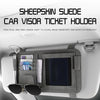 Car Sun Visor Bill Holder Glasses Clip Storage Bag(Grey)