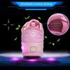 WS01 LED Light Ultra Light Mesh Surface Rechargeable Double Wheel Roller Skating Shoes Sport Shoes, Size : 36(Pink)