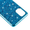 For Galaxy A71 Plating Glittery Powder Shockproof TPU Protective Case(Blue)