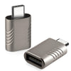 2 PCS SBT-148 USB-C / Type-C Male to USB 3.0 Female Zinc Alloy Adapter(Cosmic Grey)
