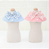 Light Blue Dog Bandana Bib, M, Absorbent Cotton, Small/Medium Dogs