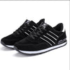 Mens Outdoor Casual Sport Shoes Lightweight Comfortable Leather Walking Running Sneakers, Size: 37(Black)